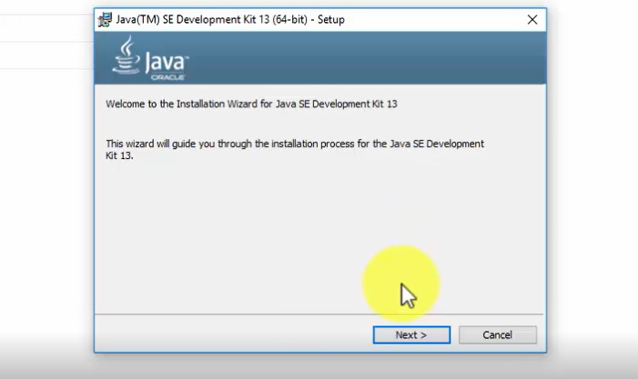 Java JDK 13 Installation begins Studyopedia