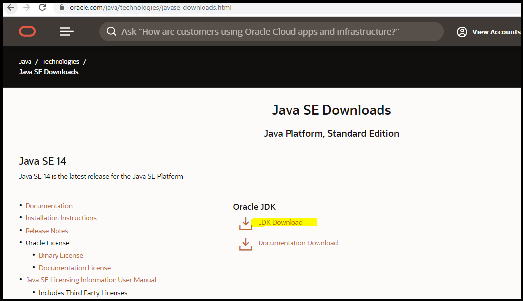 Download Java 14 JDK