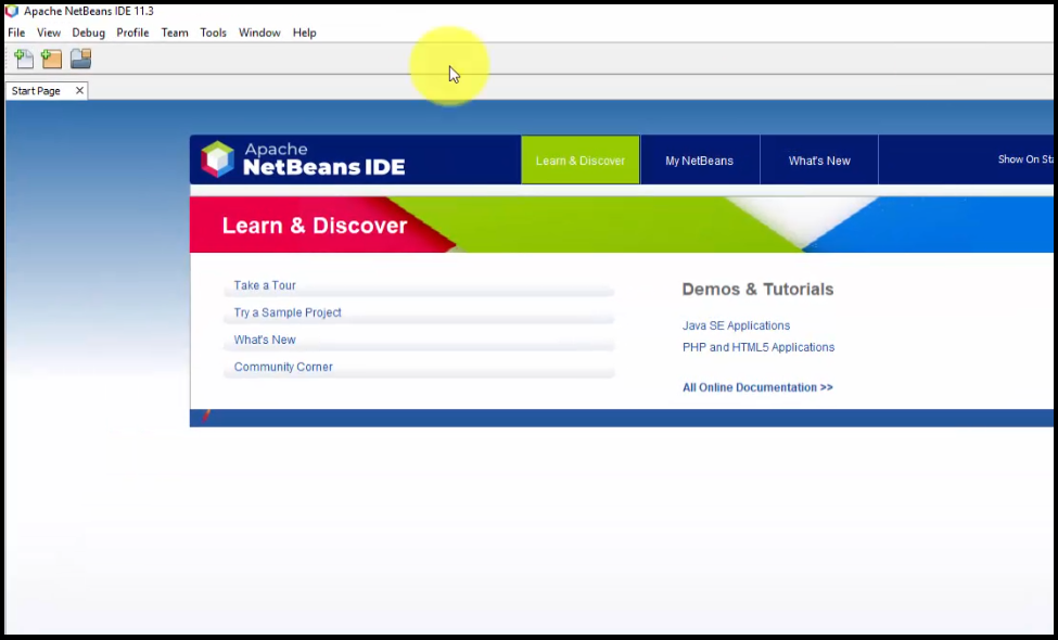 Figure 12- NetBeans launched successfully