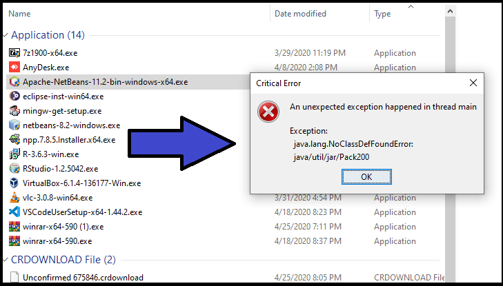 NetBeansIDE installation error