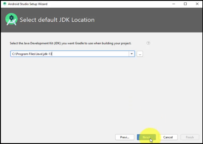 Set the default JDK