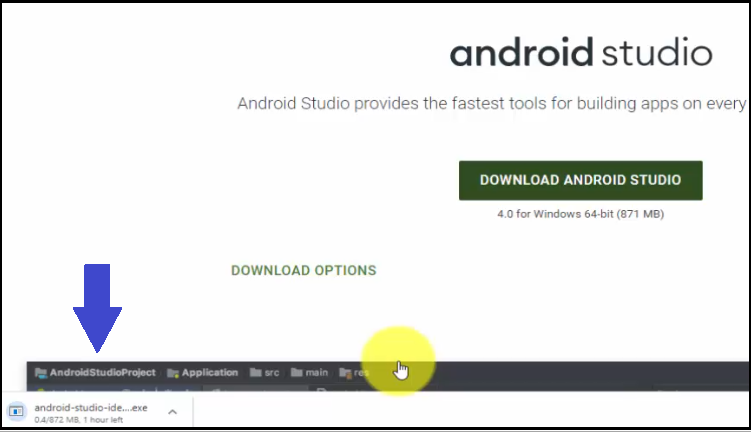 Android Studio Downloading