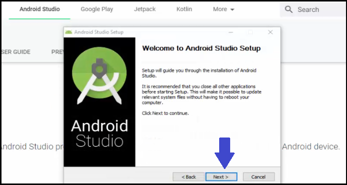 How to install Android Studio 4 on Windows 10 and run your first Android  Application - Studyopedia