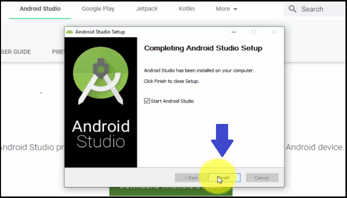 Android Studio setup completed