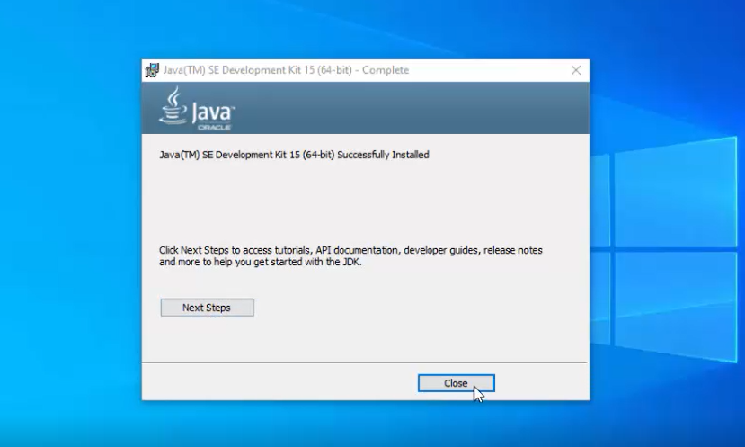 Java 15 installed
