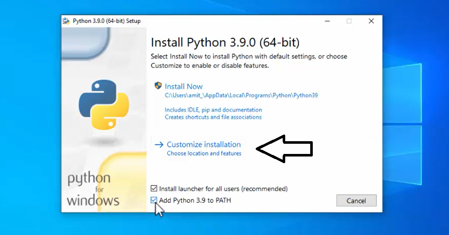 download python with pip windows