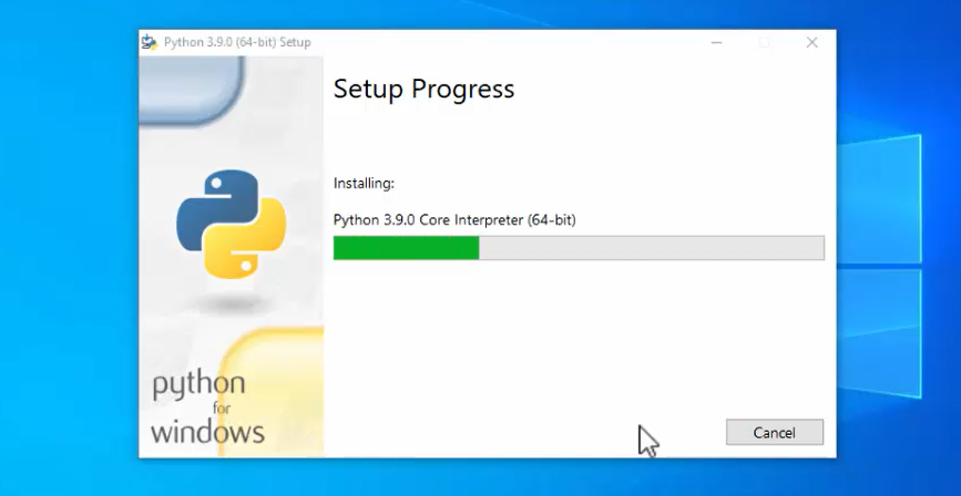 install python windows 10