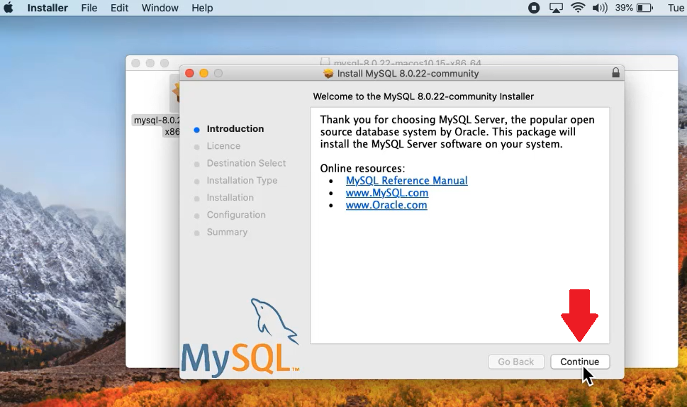 mysql installer mac