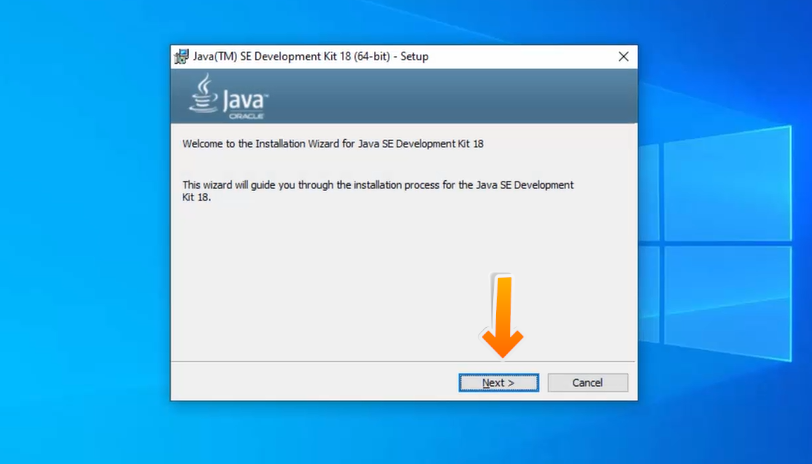 Java 18 Installation started