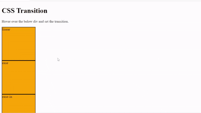 Control the speed curve of the transition effect with CSS
