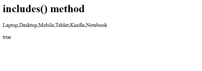 14. includes() method in JavaScript