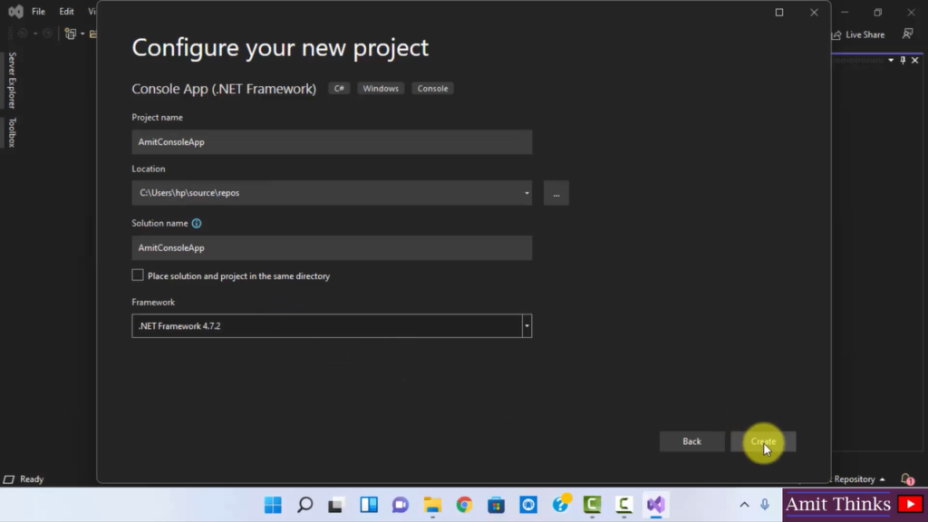 Configure your new Csharp project