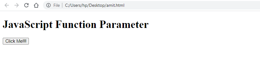 JavaScript Function Parameters