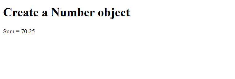 JavaScript Number Object