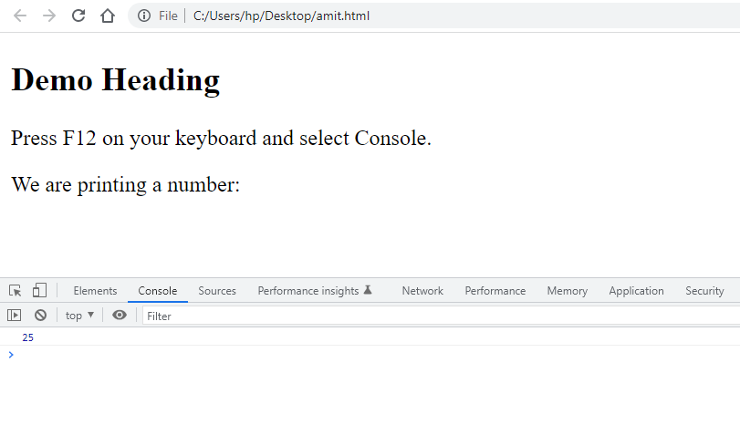 JavaScript console.log()