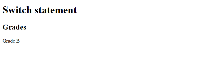 Switch Statement in JavaScript