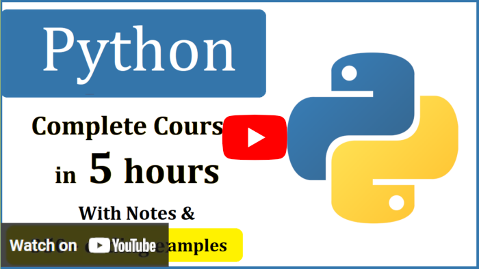 Python Video Tutorial