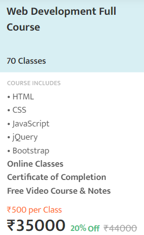 Web Development Live Class by Studyopedia