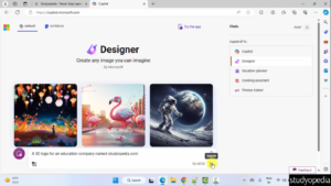 Copilot - Create a Logo - Studyopedia