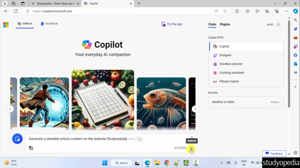 Write an article with Copilot