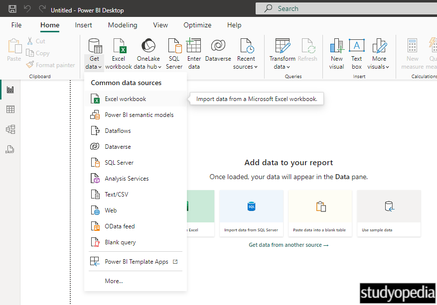 Add an Excel workbook in Power BI