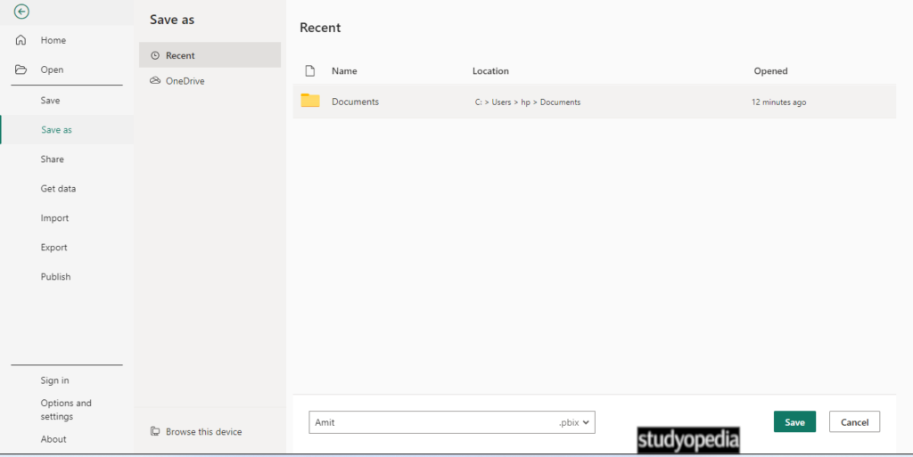 Card name saved successfully in Power BI