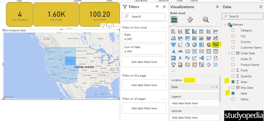 Power bi update the cards based on records studyopedia