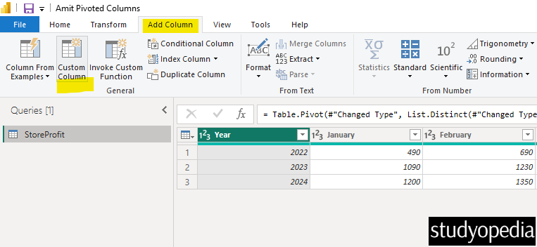 Create a custom column in Power BI