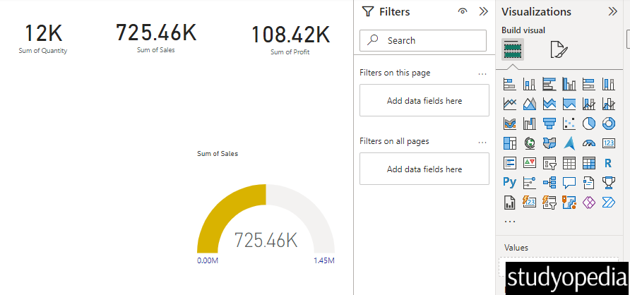 Created multiple cards in Power BI