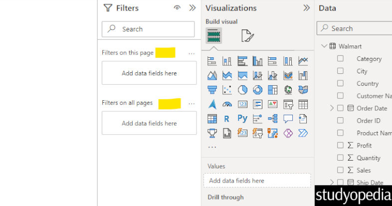 Filters on a page in Power BI