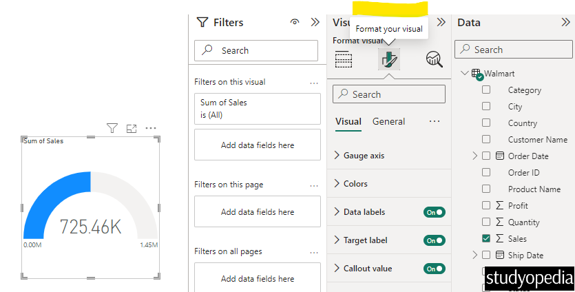 Format Visualizations in Power BI