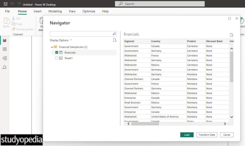 Load and Tranform data in Power BI