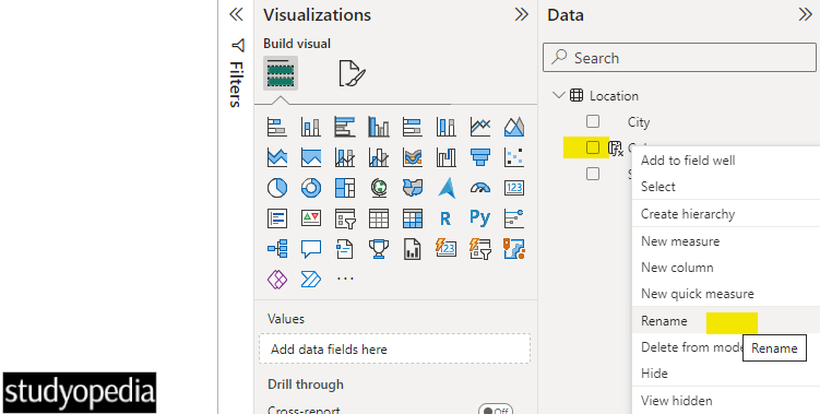 Rename the new column name in Power BI