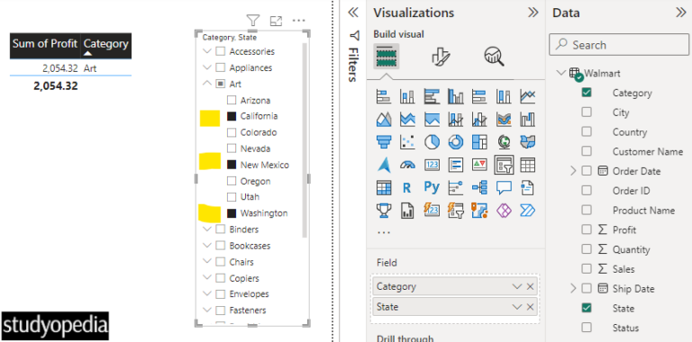 Power BI - Select multiple values from a slicer - Studyopedia
