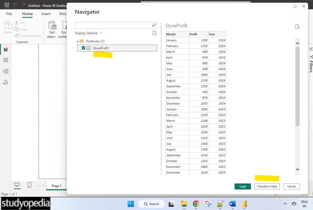 Tranform the data that is the excel workbook in Power BI