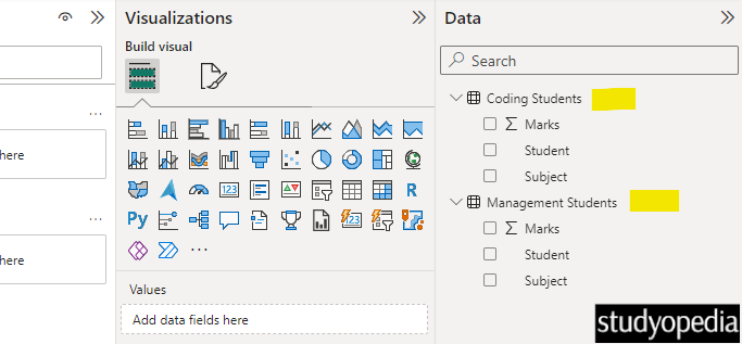 Two tables created in Power BI