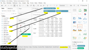 1. Create a Crosstab Chart in Tableau