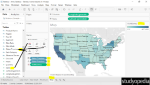 1. Create a Map in Tableau