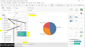 1. Create a Pie Chart in Tableau