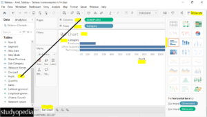 1. Creating a Bar Chart in Tableau