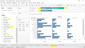 1. Drag multiple fields to Rows and Columns shelf in Tableau