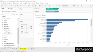 10. Bar chart sorted in Tableau