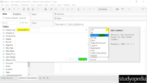 10. Name the Calculated field in Tableau