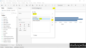 12. Manually sorting fields in Tableau