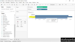 14. After sorting fields manually in Tableau