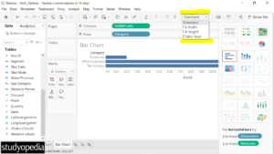 2. Change the view in Tableau