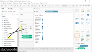 2. Color and Size for the Heat Map in Tableau