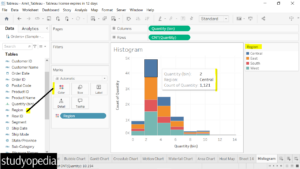 2. Creating a stacked histogram in Tableau