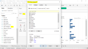 2. Drag a field to the Filters pane in Tableau