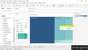 2. Keep the mouse cursor to display the details in a Tree Map in Tableau